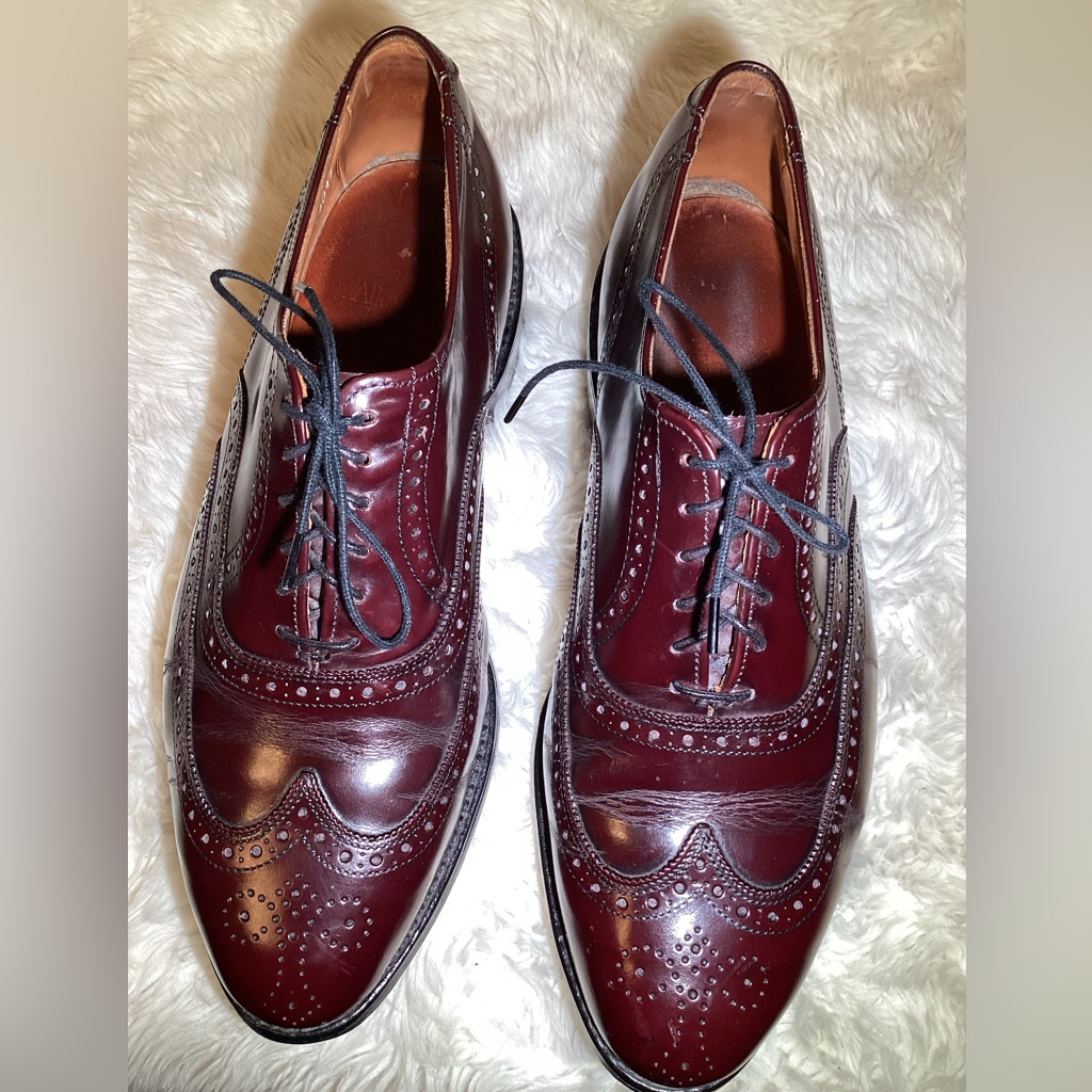 Allen Edmonds Mcallister Brown Leather Oxford Shoes Size 8.5